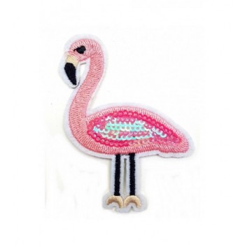 Ruhára vasalható folt – hímzett flamingó