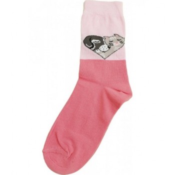 Rózsaszín, kutyás-cicás prémium zokni (32-34)