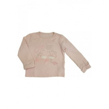 Egérkés rózsaszín pizsamafelső (80-86)