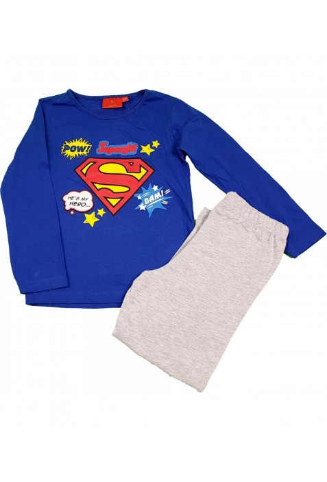 Kék-szürke Supergirl pizsama (128)