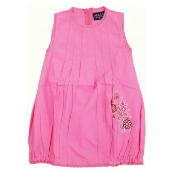 Hímzett virágos rózsaszín ruha (74)