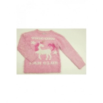 Unikornisos szőrmés rózsaszín pulóver (122)