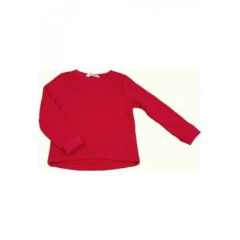 Szívecskés piros pulóver (110-116)